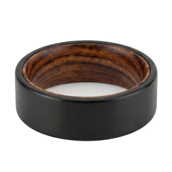 Yorielwen Band in Tungsten Carbide - Blackrhodium
