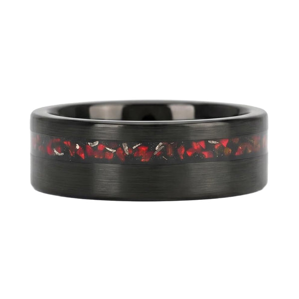 Elariviel Opal Band - Blackrhodium