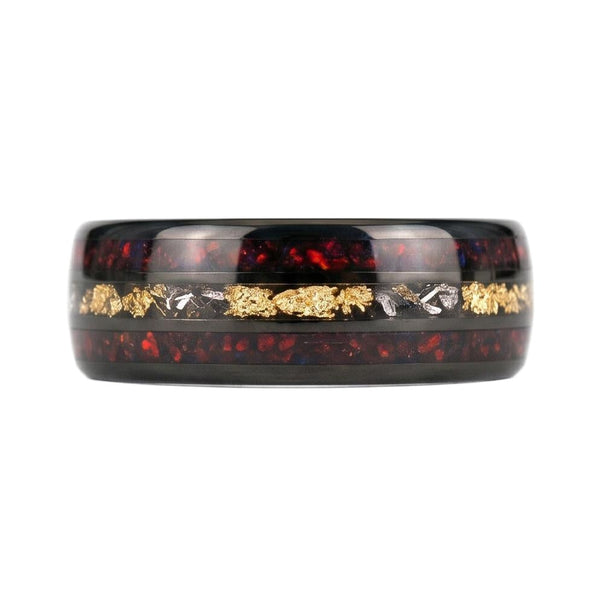Glinthia Opal Band - Blackrhodium