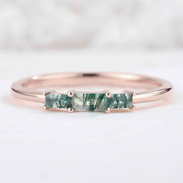 Voryniel Moss Agate Ring in 925 Silver