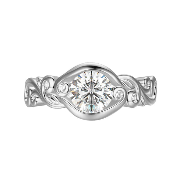 Lorariel 3 Carat Round Brilliant Solitaire Moissanite Ring in 925 Silver