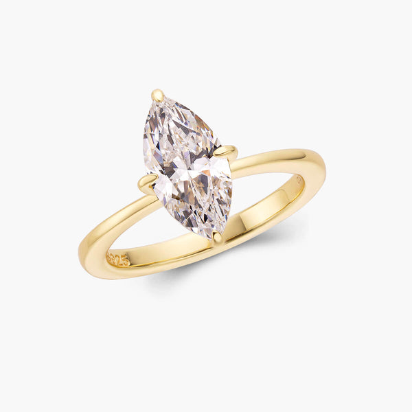 Mavriel 1.5 Carat Marquise Solitaire Moissanite Ring