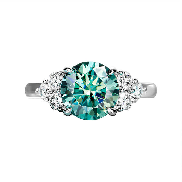 Eronwen 3 Carat Round Brilliant Solitaire Moissanite Ring