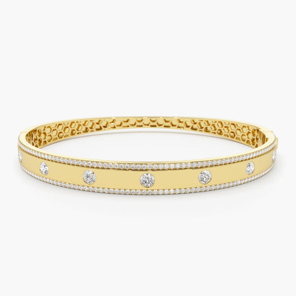 Moraenlea 0.2 Carat Round Brilliant Bangle Moissanite Bracelet