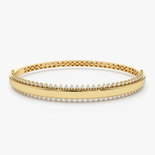 Eliisvia 0.9 Carat Round Brilliant Bangle Moissanite Bracelet