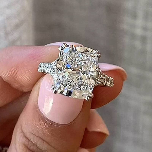 Serindiel 7 Carat Cushion Solitaire Moissanite Ring