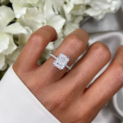 Ereswen 4 Carat Radiant Solitaire Moissanite Ring