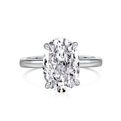 Mirenwen 3 Carat Oval Solitaire Moissanite Ring