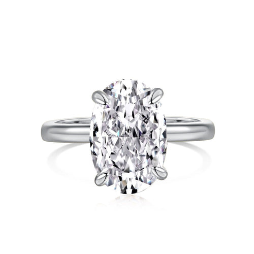 Mirenwen 3 Carat Oval Solitaire Moissanite Ring