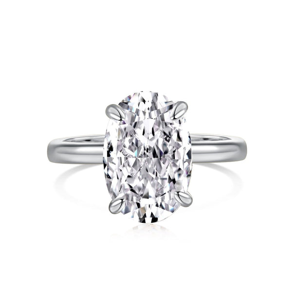 Mirenwen 3 Carat Oval Solitaire Moissanite Ring in 925 Silver