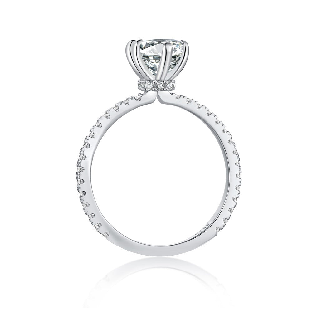 Woriwen 3 Carat Marquise Solitaire Moissanite Ring