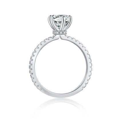 Woriwen 3 Carat Marquise Solitaire Moissanite Ring