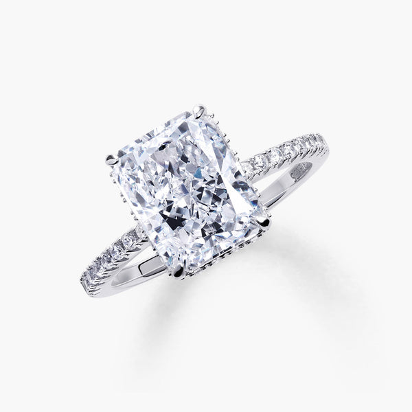 Seloriel 3.5 Carat Radiant Solitaire Moissanite Ring in 925 Silver
