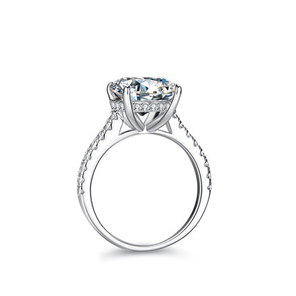 Zavoria 4 Carat Oval Solitaire Moissanite Ring
