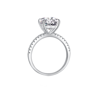 Melithra 3 Carat Radiant Solitaire Moissanite Ring in 925 Silver