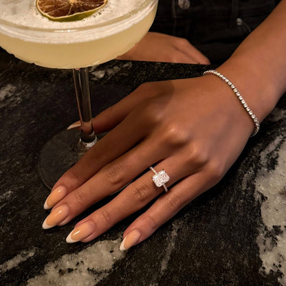 Ereswen 4 Carat Radiant Solitaire Moissanite Ring