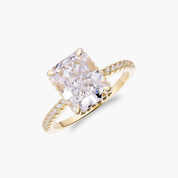Seloriel 3.5 Carat Radiant Solitaire Moissanite Ring in 925 Silver