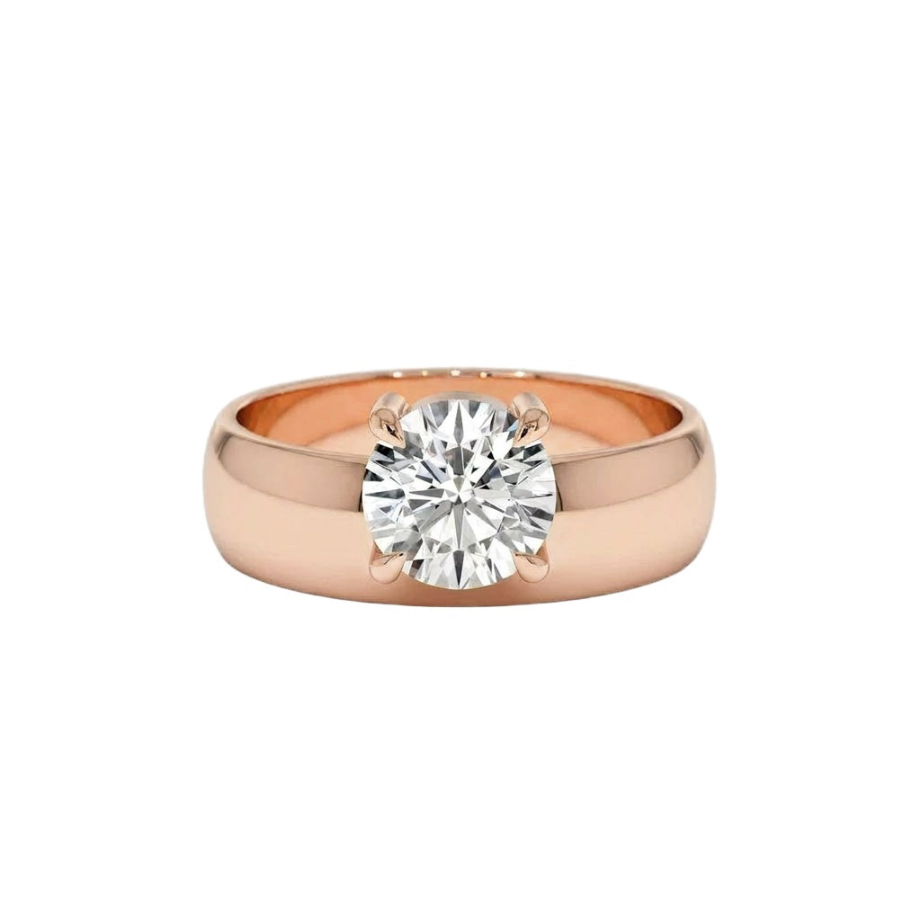 18K Rose Gold Plated, 10K Solid Rose Gold
