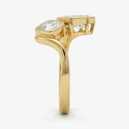 Ellaaelea 2 Carat Moissanite Ring - Gold