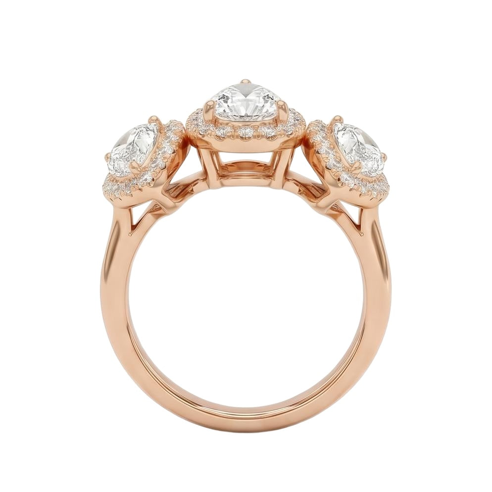 18K Rose Gold Plated, 10K Solid Rose Gold