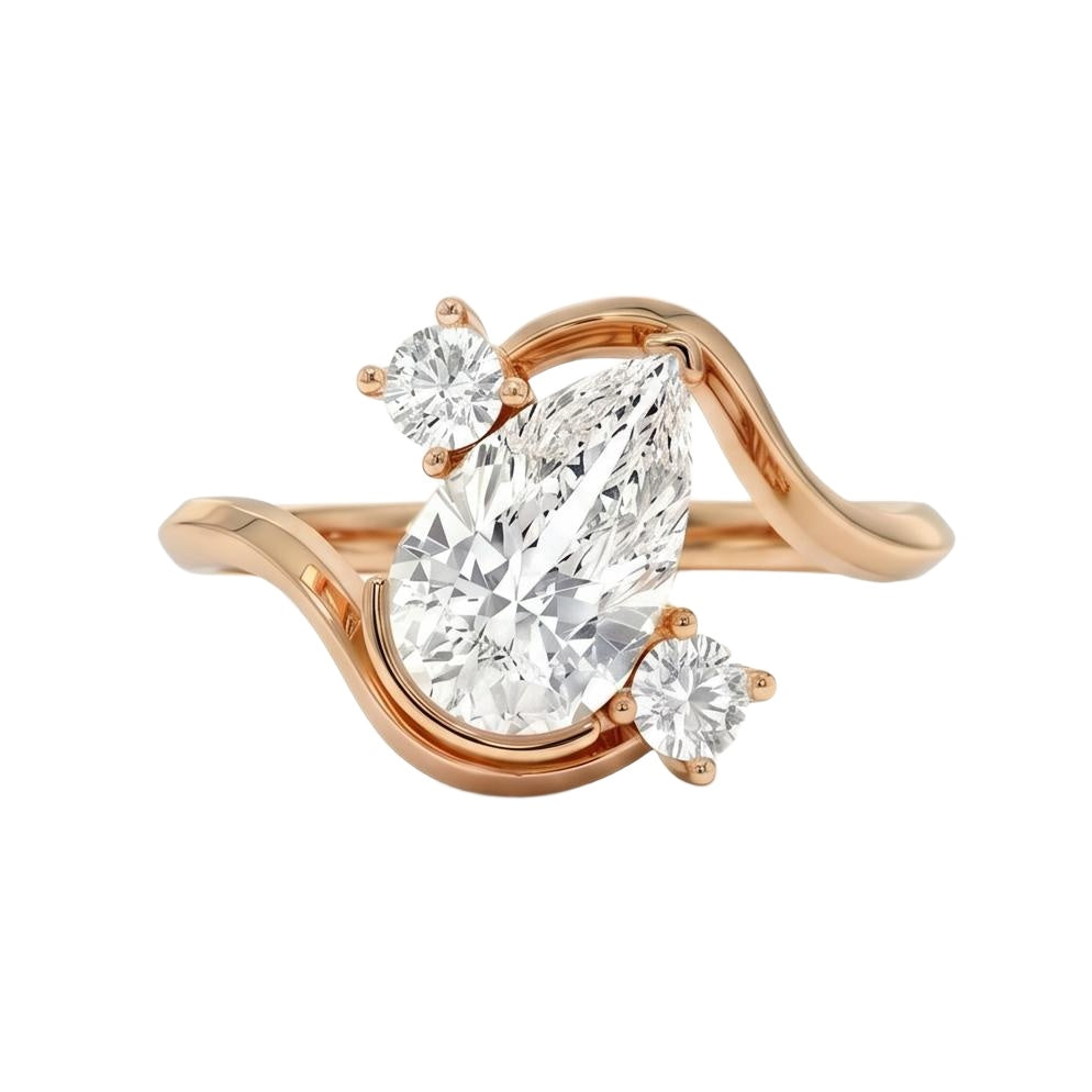 18K Rose Gold Plated, 10K Solid Rose Gold
