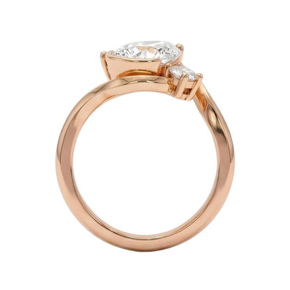 18K Rose Gold Plated, 10K Solid Rose Gold