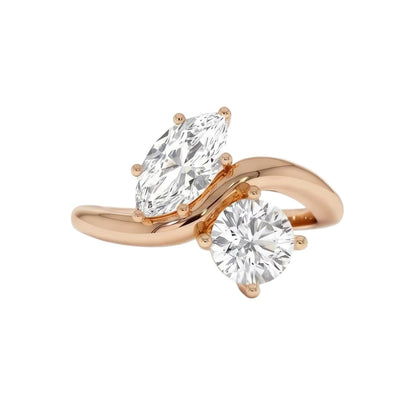 18K Rose Gold Plated, 10K Solid Rose Gold