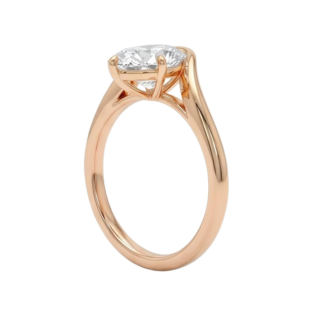 18K Rose Gold Plated, 10K Solid Rose Gold