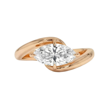 18K Rose Gold Plated, 10K Solid Rose Gold