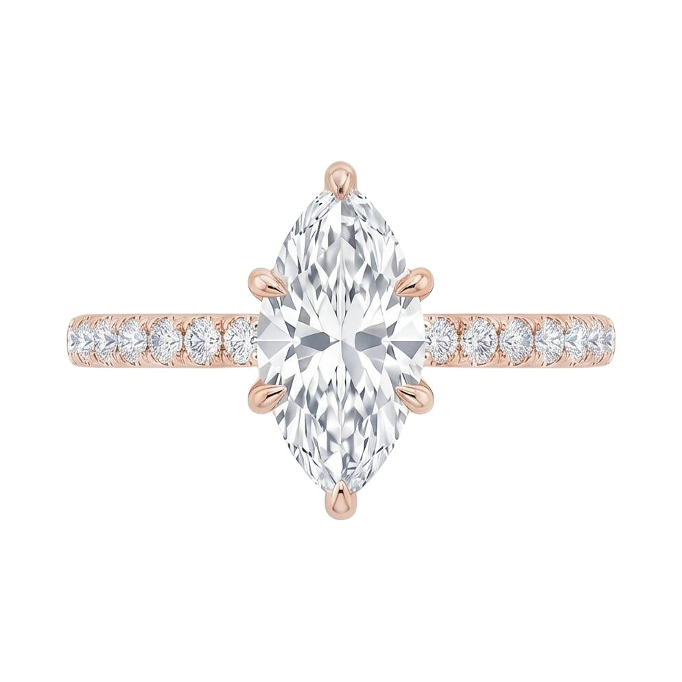 18K Rose Gold Plated, 10K Solid Rose Gold