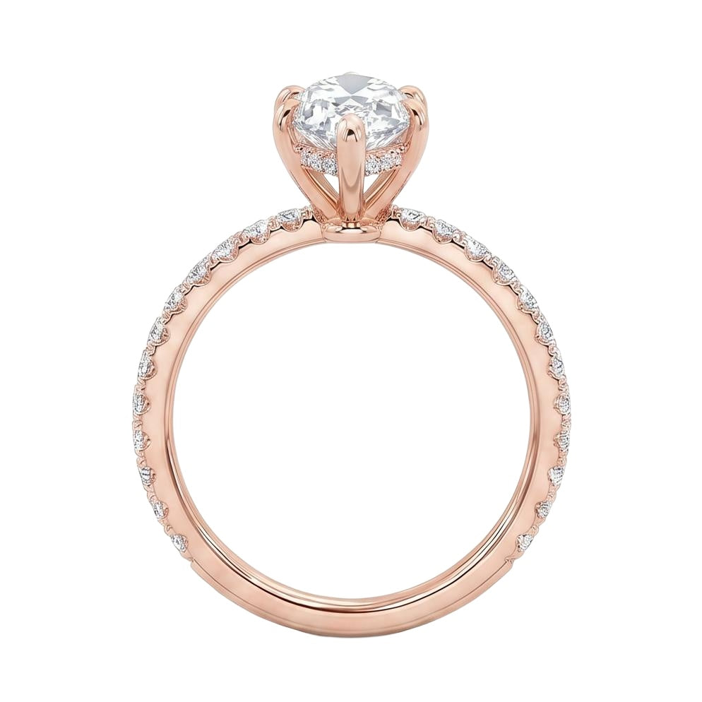 18K Rose Gold Plated, 10K Solid Rose Gold