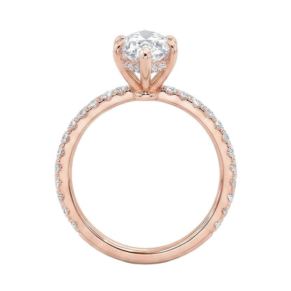 18K Rose Gold Plated, 10K Solid Rose Gold