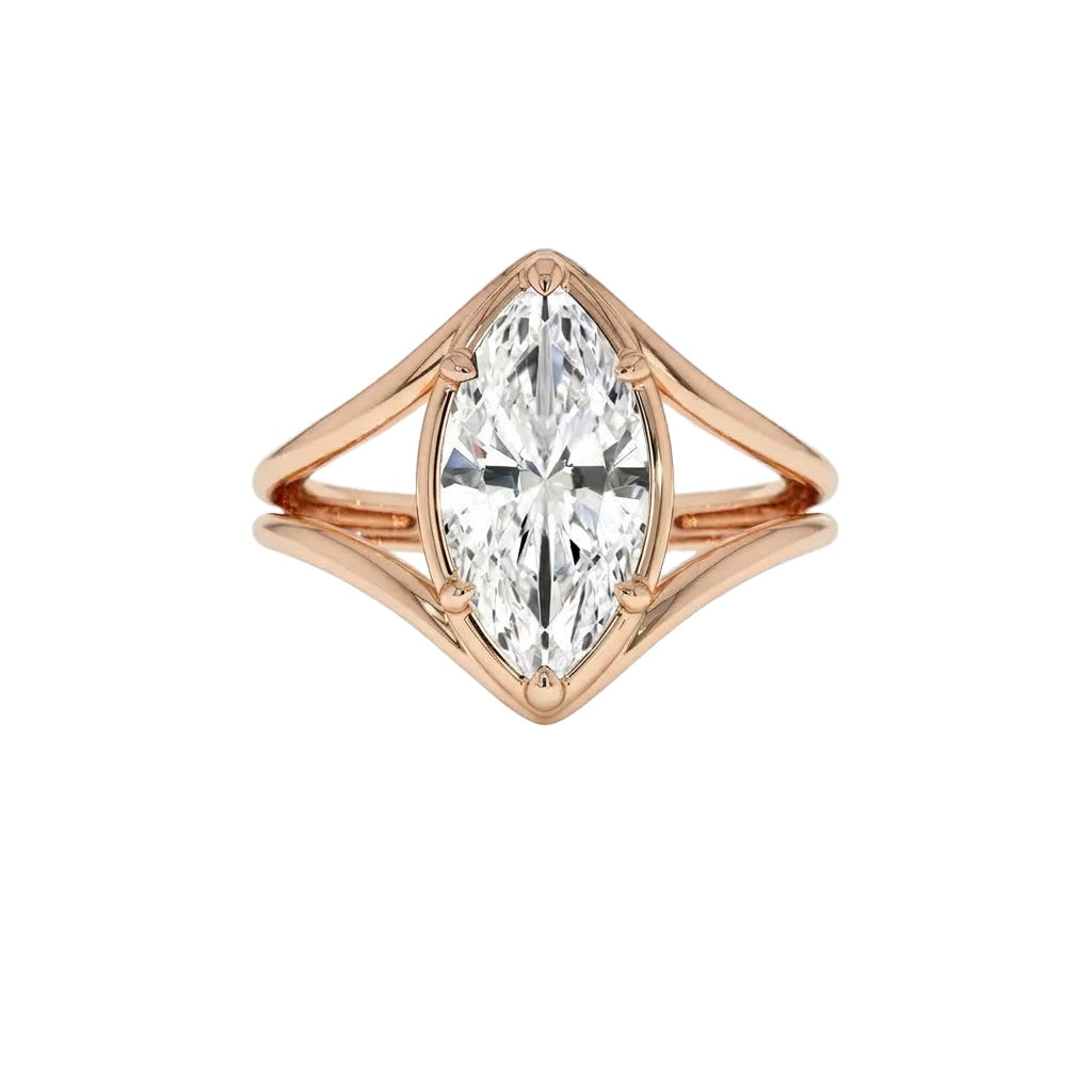 18K Rose Gold Plated, 10K Solid Rose Gold