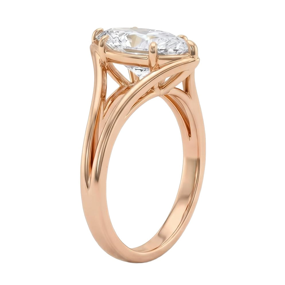 18K Rose Gold Plated, 10K Solid Rose Gold