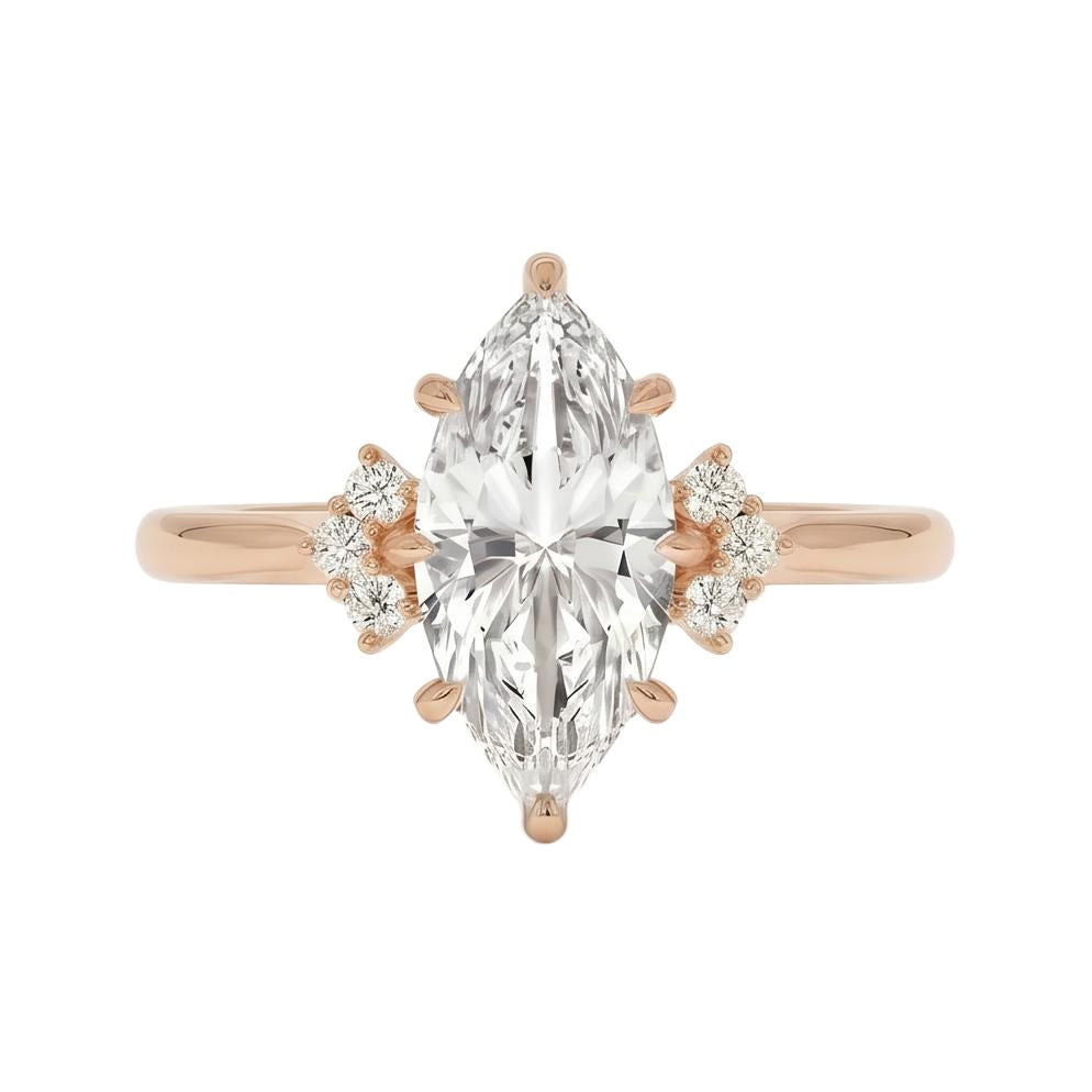 18K Rose Gold Plated, 10K Solid Rose Gold