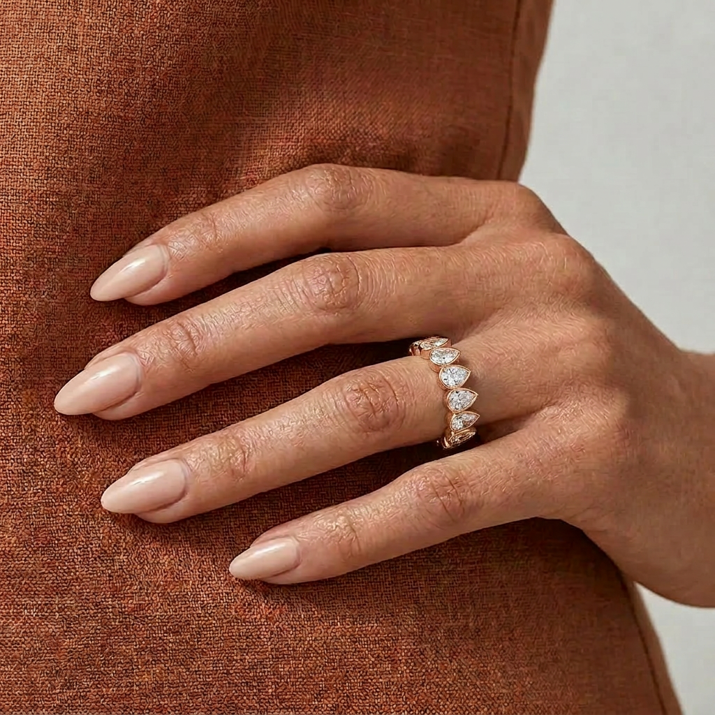 18K Rose Gold Plated, 10K Solid Rose Gold