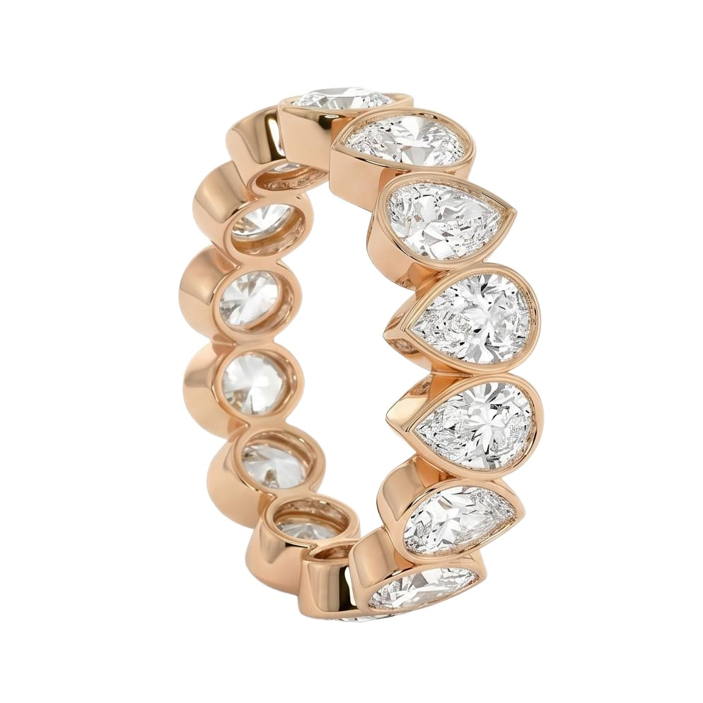 18K Rose Gold Plated, 10K Solid Rose Gold