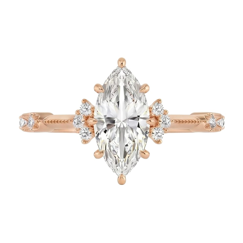 18K Rose Gold Plated, 10K Solid Rose Gold