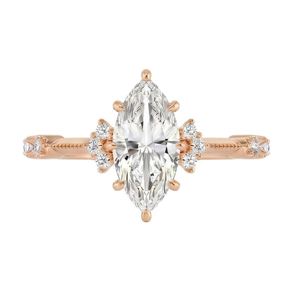 18K Rose Gold Plated, 10K Solid Rose Gold