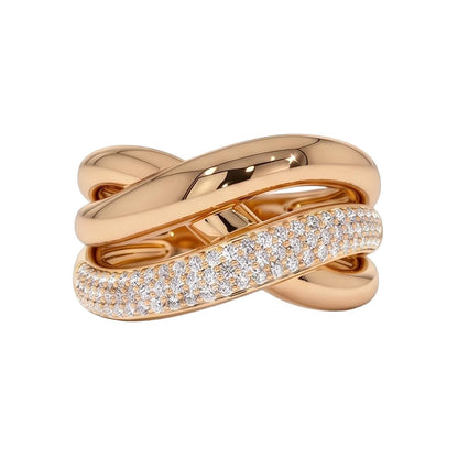 18K Rose Gold Plated, 10K Solid Rose Gold