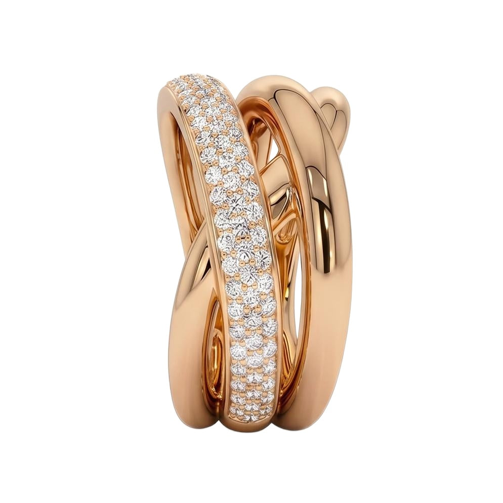 18K Rose Gold Plated, 10K Solid Rose Gold