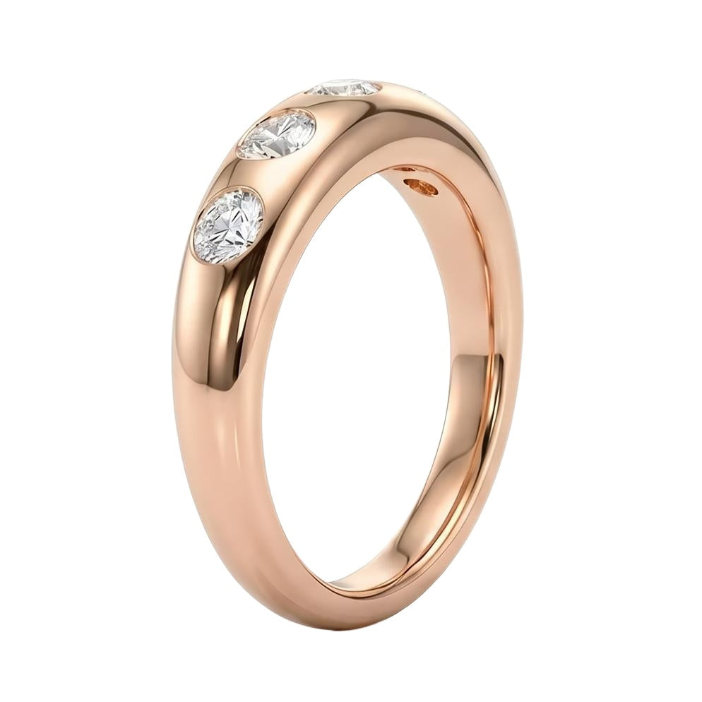 18K Rose Gold Plated, 10K Solid Rose Gold
