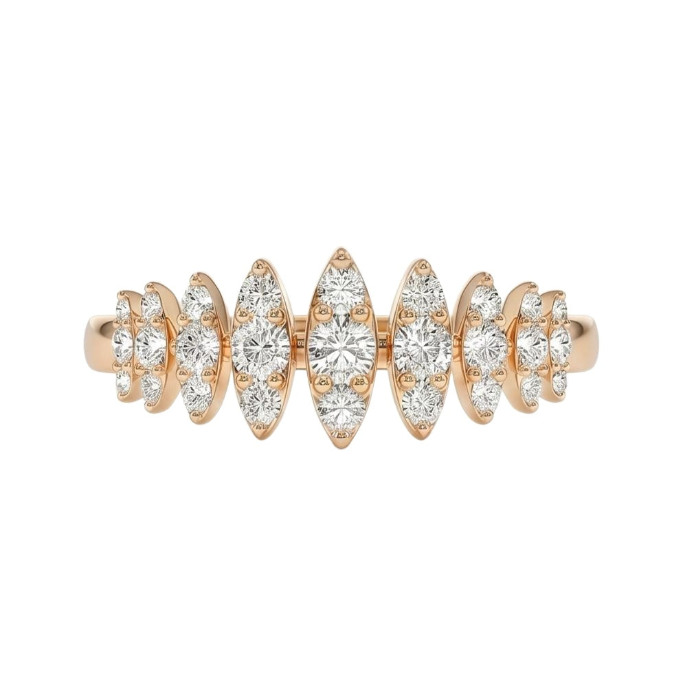 18K Rose Gold Plated, 10K Solid Rose Gold