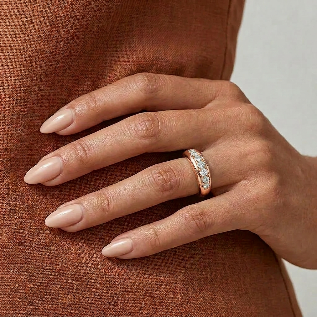 18K Rose Gold Plated, 10K Solid Rose Gold