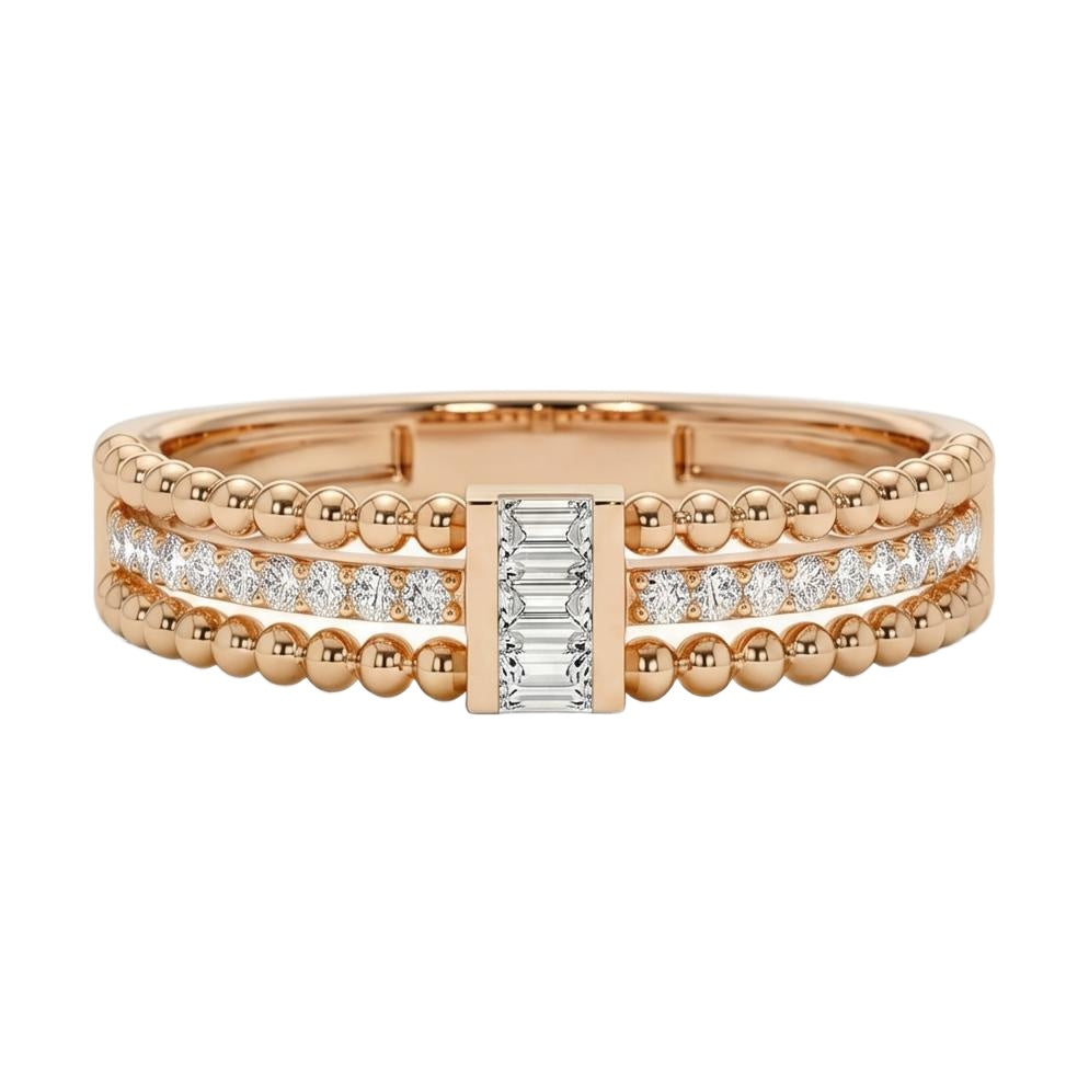18K Rose Gold Plated, 10K Solid Rose Gold