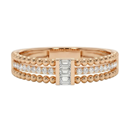 18K Rose Gold Plated, 10K Solid Rose Gold