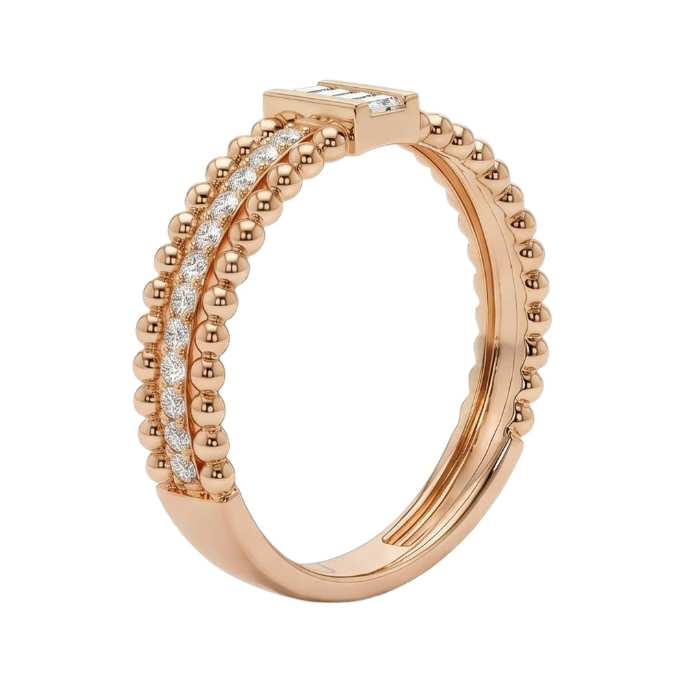 18K Rose Gold Plated, 10K Solid Rose Gold