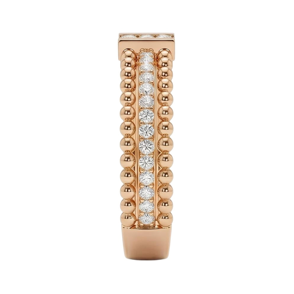 18K Rose Gold Plated, 10K Solid Rose Gold