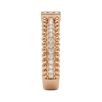 18K Rose Gold Plated, 10K Solid Rose Gold