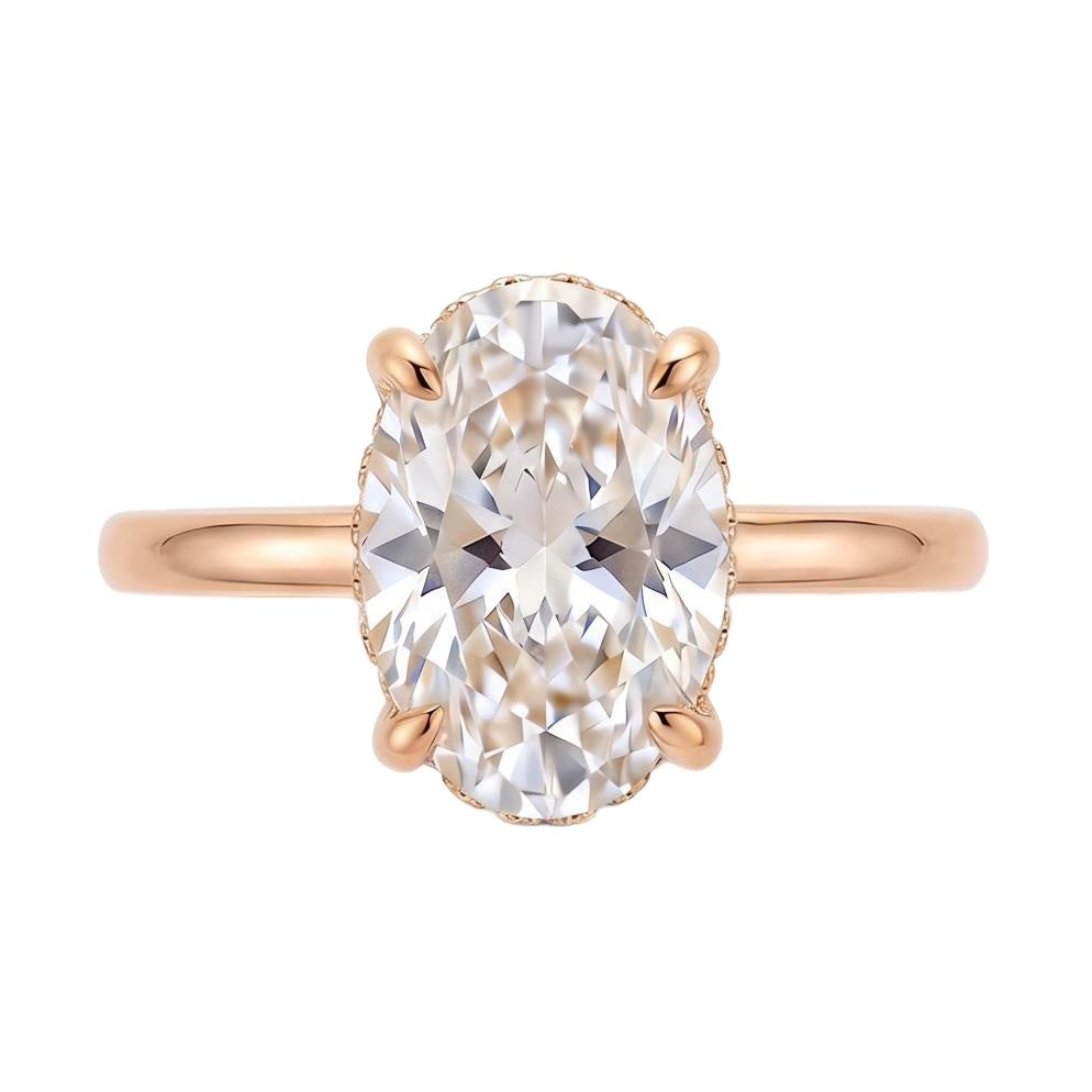 18K Rose Gold Plated, 10K Solid Rose Gold